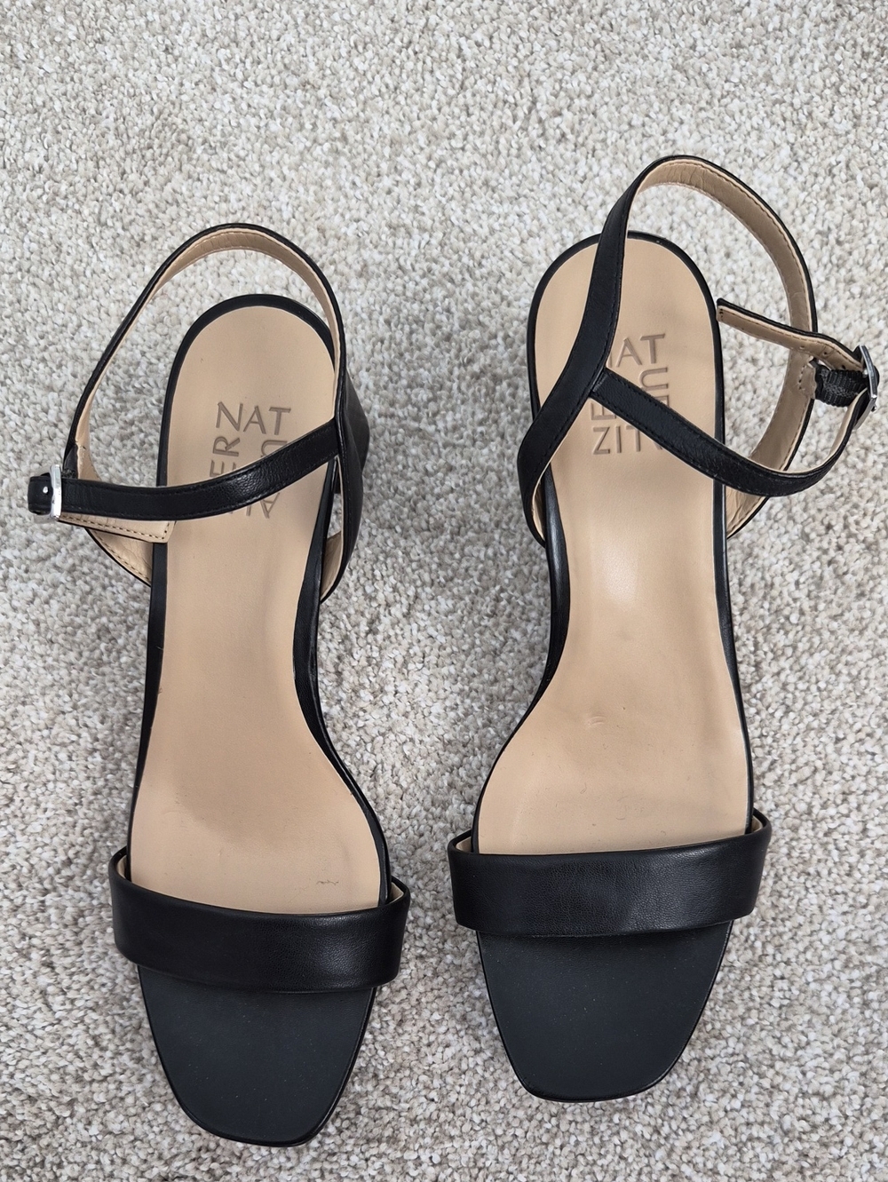 Naturalizer Black Strappy Open-Toe Sandals Sz 9.5N